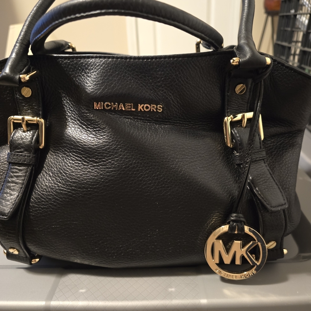 Michael Kors Black Tote with Gold Accents - Picture 2 of 5